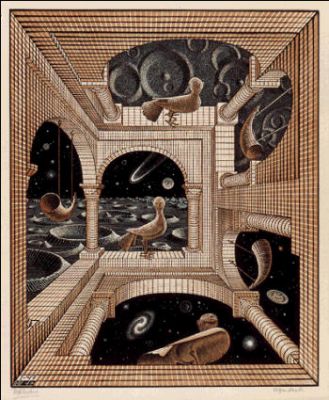M C Escher - Other World, 1947.jpg